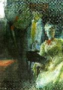 Carl Larsson parisermodell oil painting
